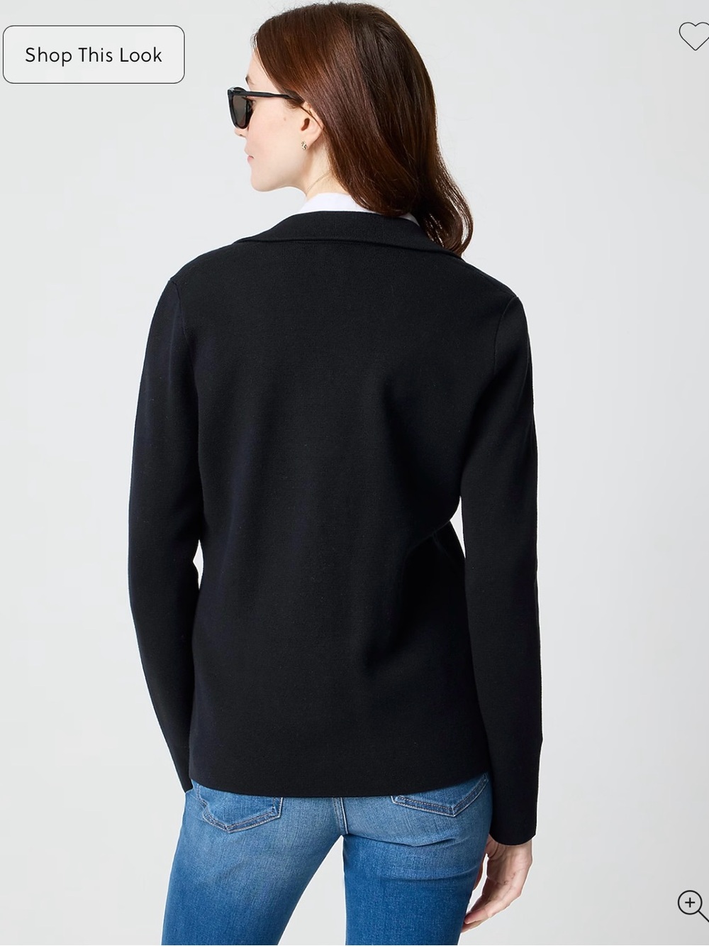 J. Crew Black Knit Single-Button Blazer - Picture 2 of 5